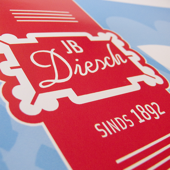 Het label-logo van JB Diesch